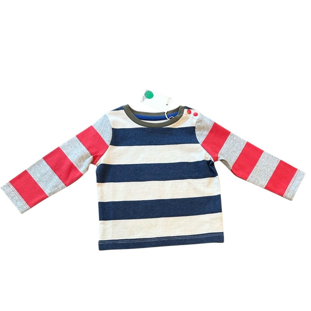 NWT BABY BODEN 6-12m Striped Tee. 100% Cotton.